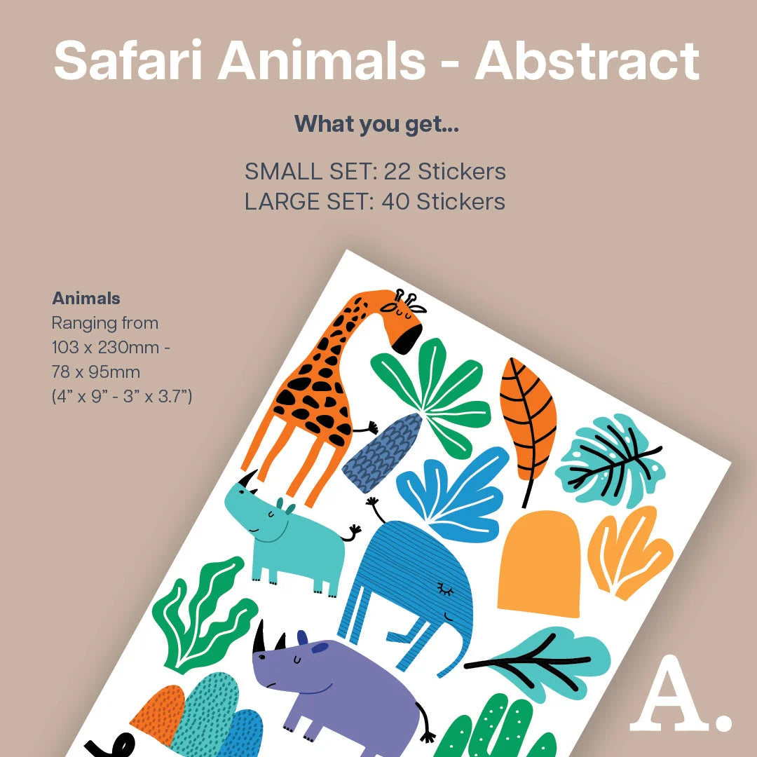 Abstract Safari Animal Wall Decals - Decals - Animals