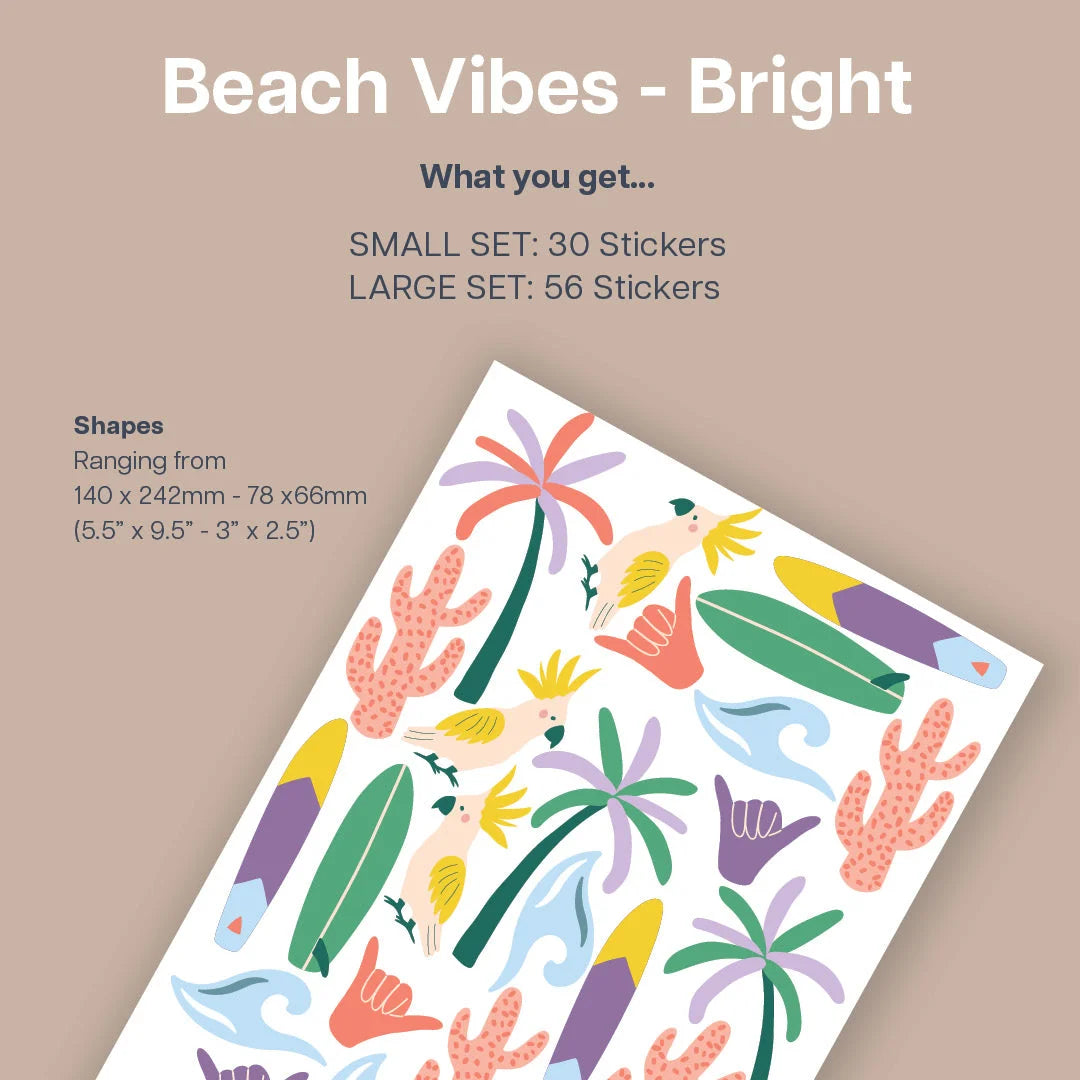 Beach Vibes Bright Wall Decal - Decals - Sea