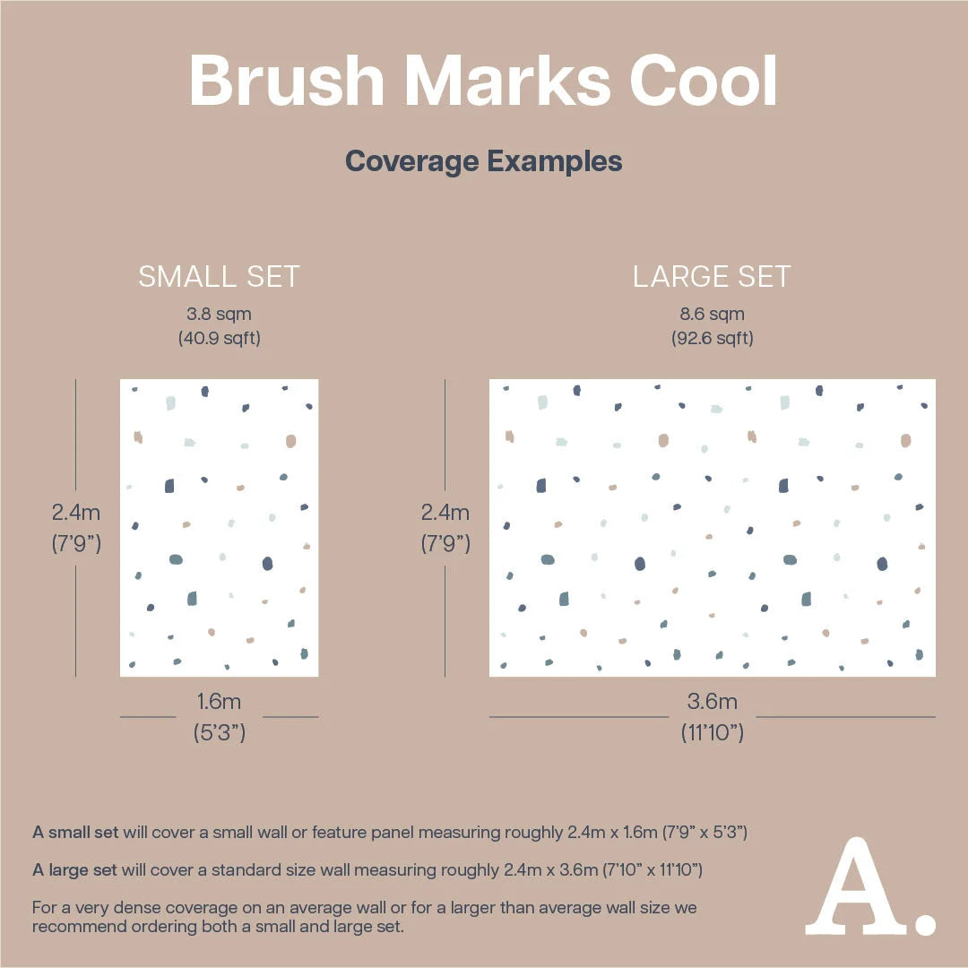 Brush Marks Cool Wall Decal - Decals - Abstract Shapes