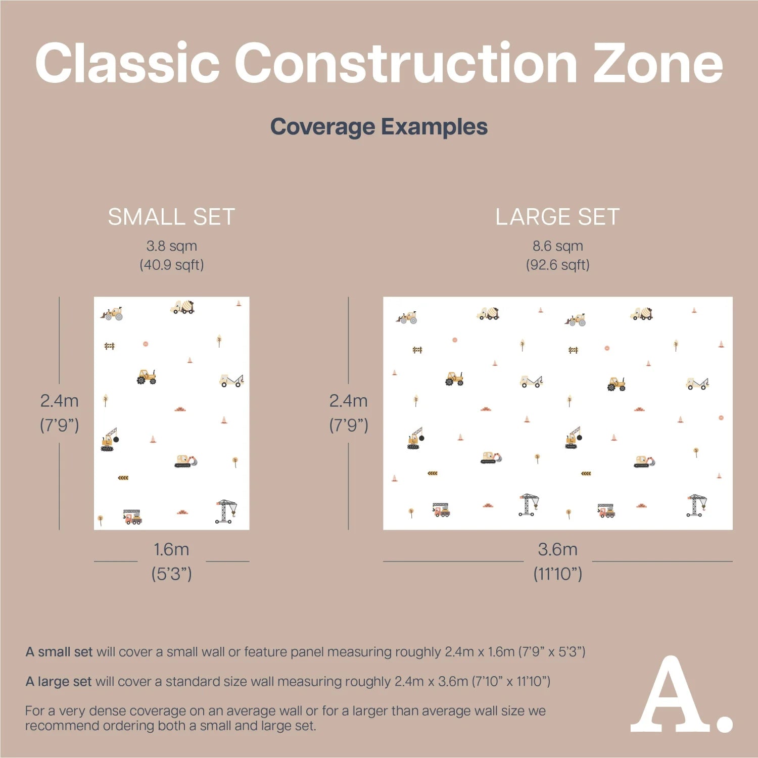 Classic Construction Zone Wall Decals - Decals - Transport