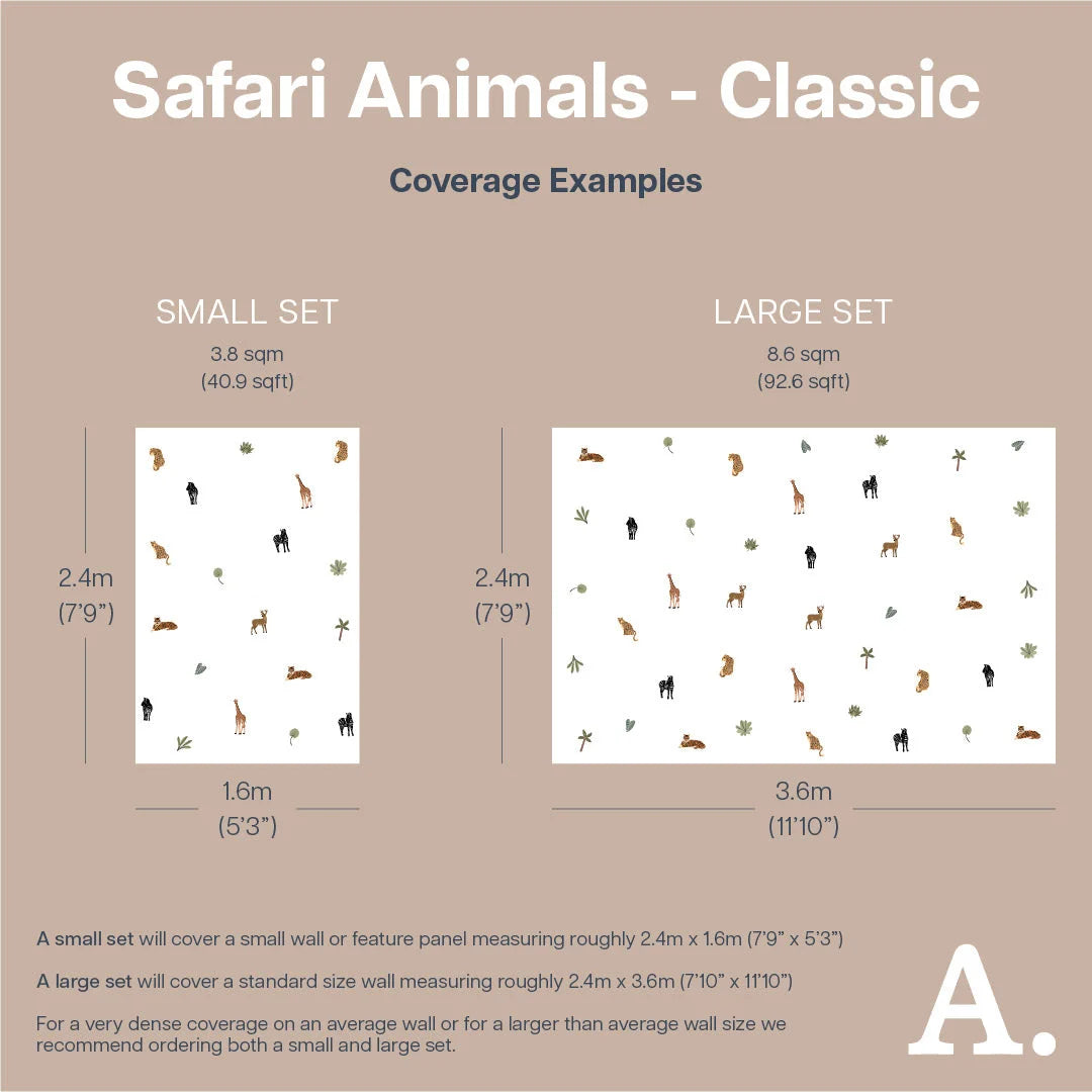 Classic Safari Animal Wall Decals - Decals - Animals