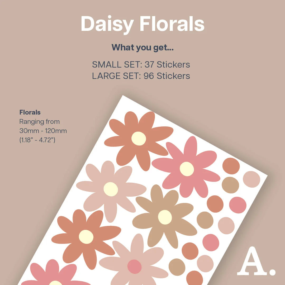 Daisy Floral Wall Decal - Decals - Florals
