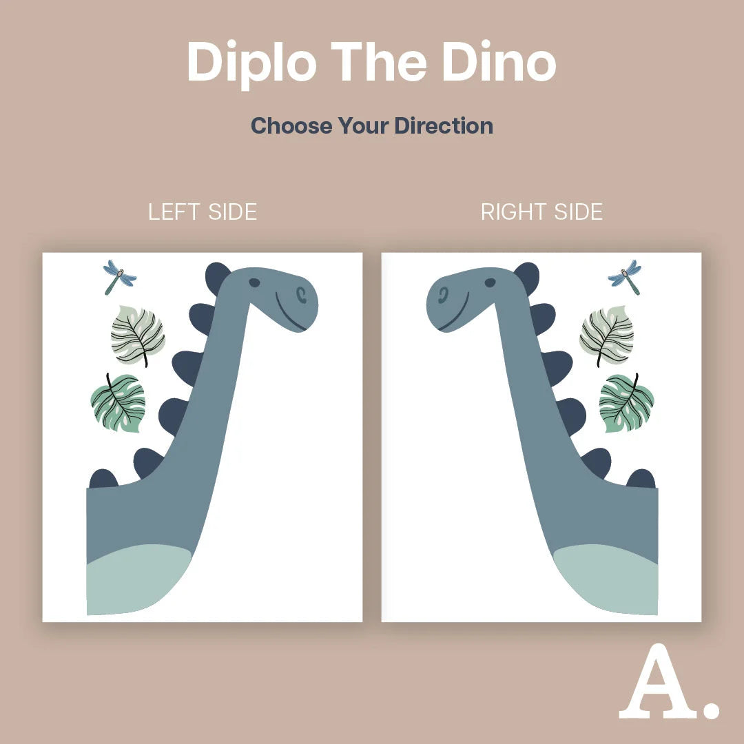 Diplo The Dino - Kids Wall Decal - Decals - Animals