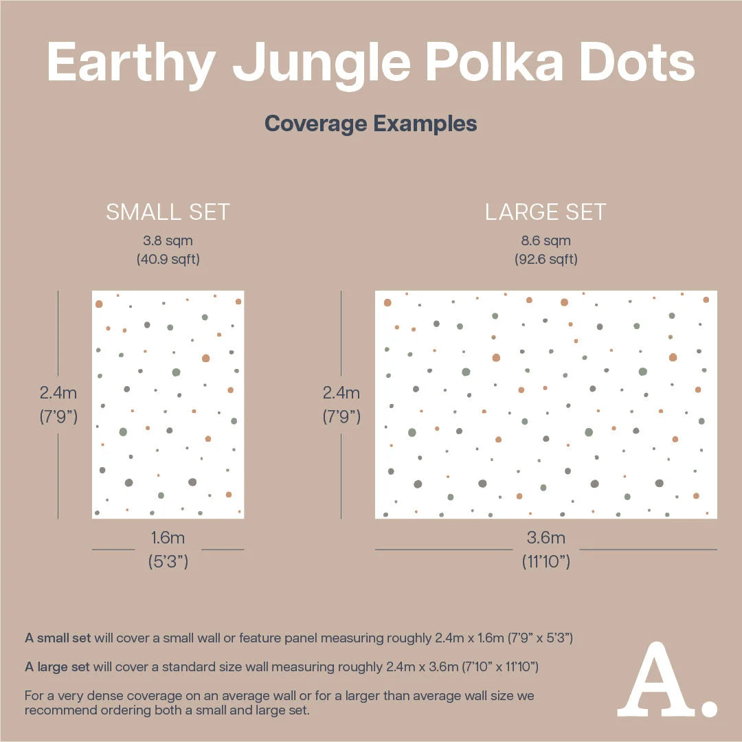 Earthy Jungle Polka Dot Wall Decal - Decals - Polka Dots
