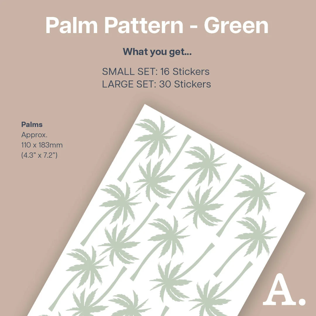 Green Palms Wall Decal - Pattern - Decals - Florals