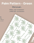 Green Palms Wall Decal - Pattern - Decals - Florals