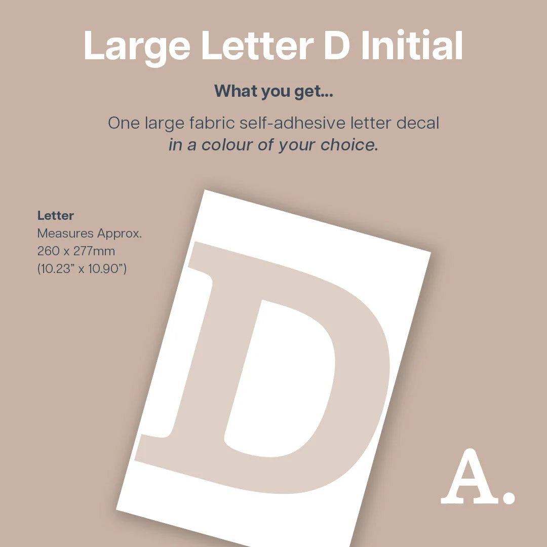 Letter D Initial Decal - Decals - Initials