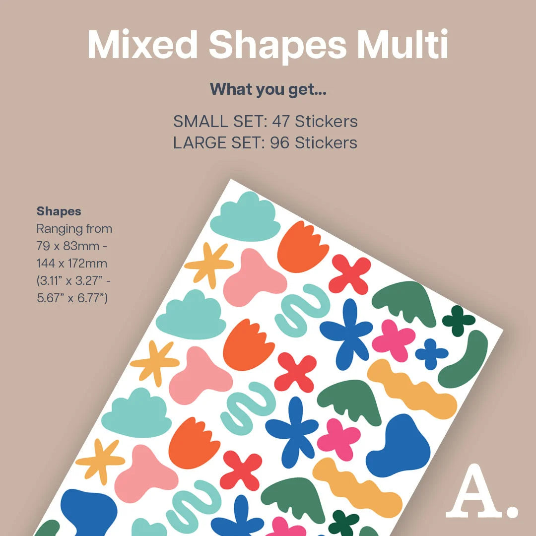 Mixed Shapes Multi Wall Decal - Decals - Abstract Shapes