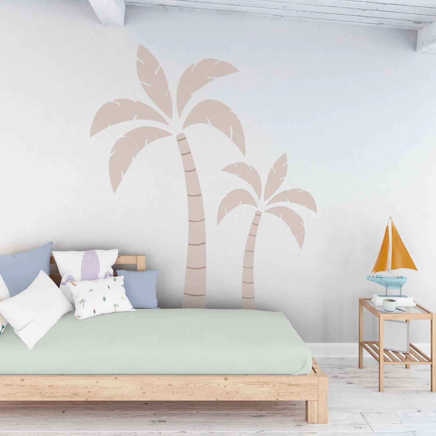 Neutral Palm Tree Wall Decal - Large - Decals - Florals