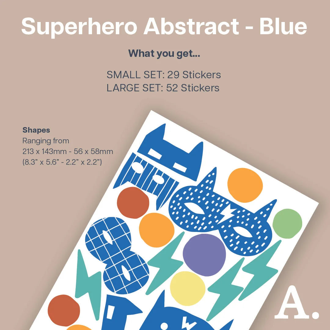 Superhero Abstract - Blue - Decals - Fantasy
