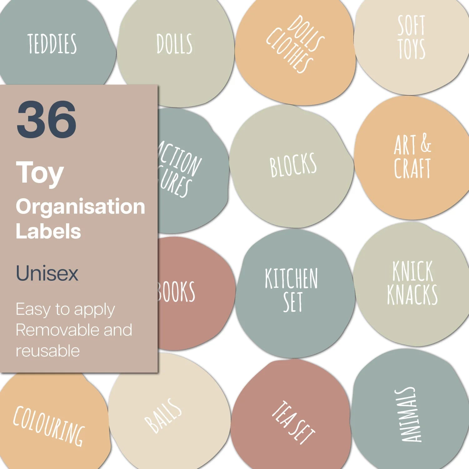 Toy Labels - Unisex - Multi Bright - Organisation Labels