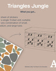 Triangles Jungle - Storage Tub Decals - Organisational Tubs