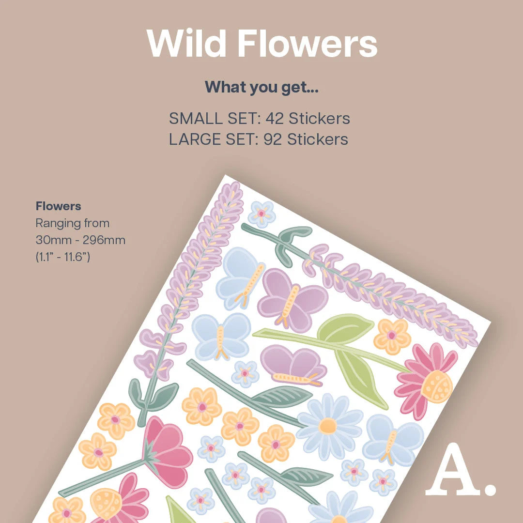 Wild Flowers Wall Decal - Decals - Florals